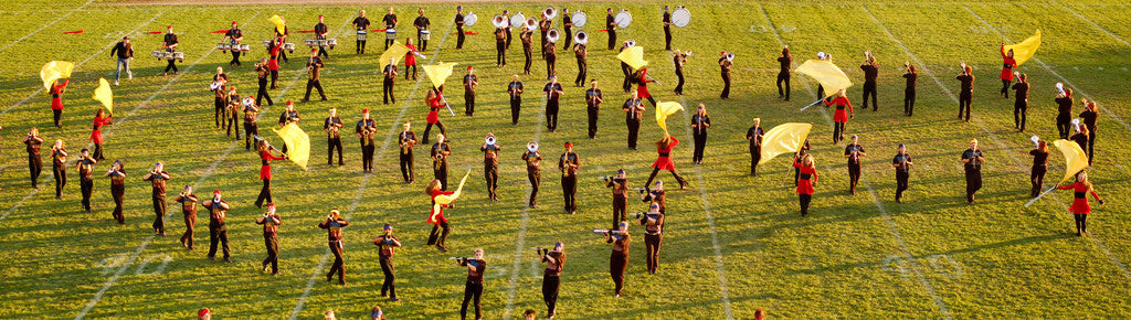 Dublin Scioto Marching Band - OMEA Competition at Newark White Field. Photo by Mike King