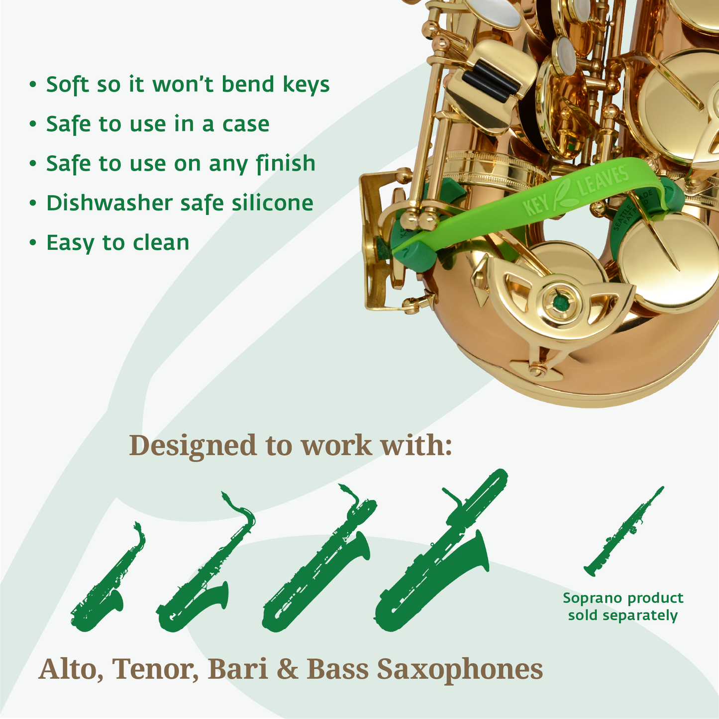 Key Leaves sax key props - Fix sticky saxophone pads