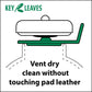 Key Leaves key props open sax pads to dry clean without touching delicate pad leather.