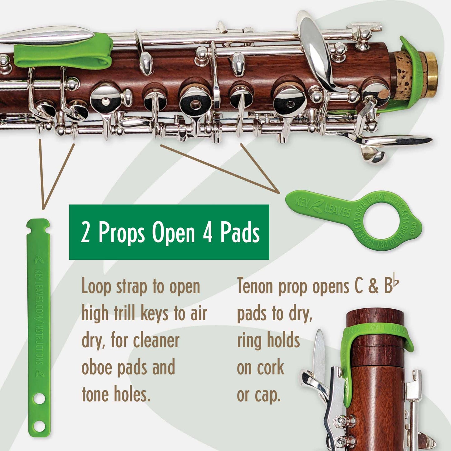 Key Leaves Oboe Key Props 2 Props Open 4 Pads