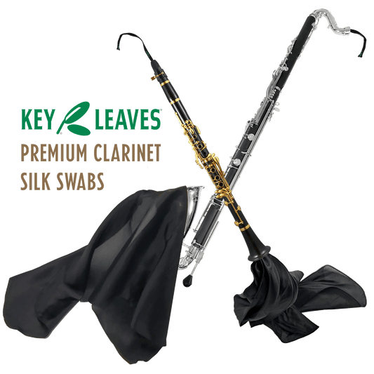 Key Leaves premium silk swabs for Bb clarinet and Bass Clarinet