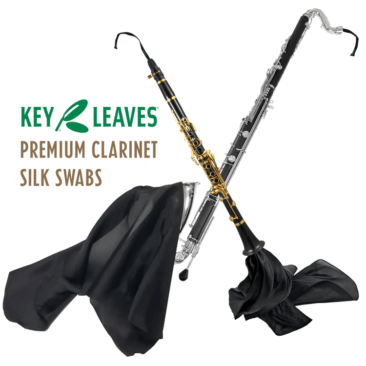 Key Leaves premium silk swabs for Bb clarinet and Bass Clarinet