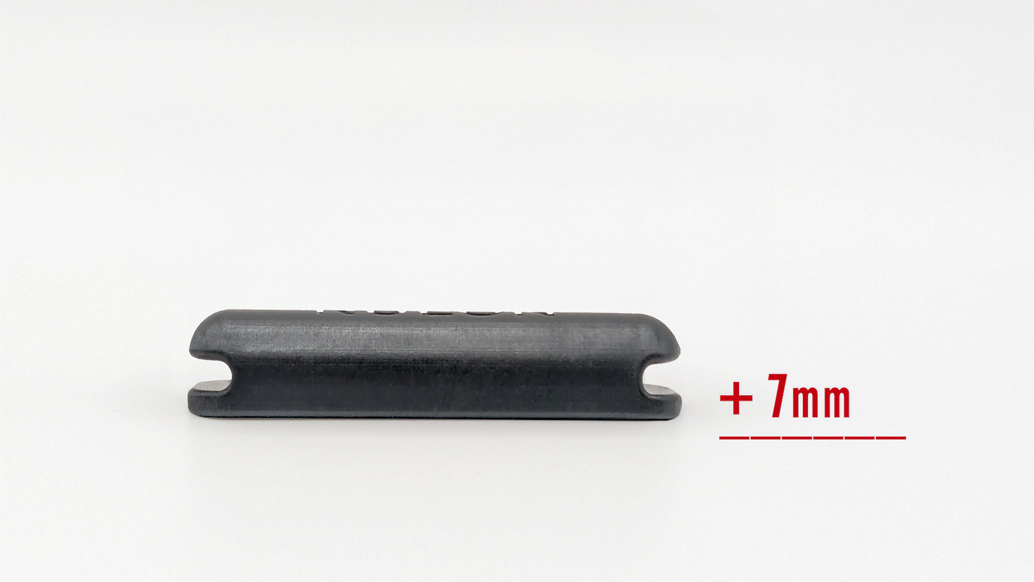 A gif showing how the RULON Saxophone Key Booster raises the key height of high F Sharp from 7 to 16 mm taller.