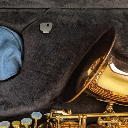 RULON Fingertip Screwdriver with Magnet Mount installed inside a sax case.
