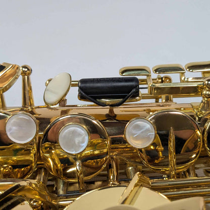 Side view of RULON Saxophone Key Booster for High F Sharp.
