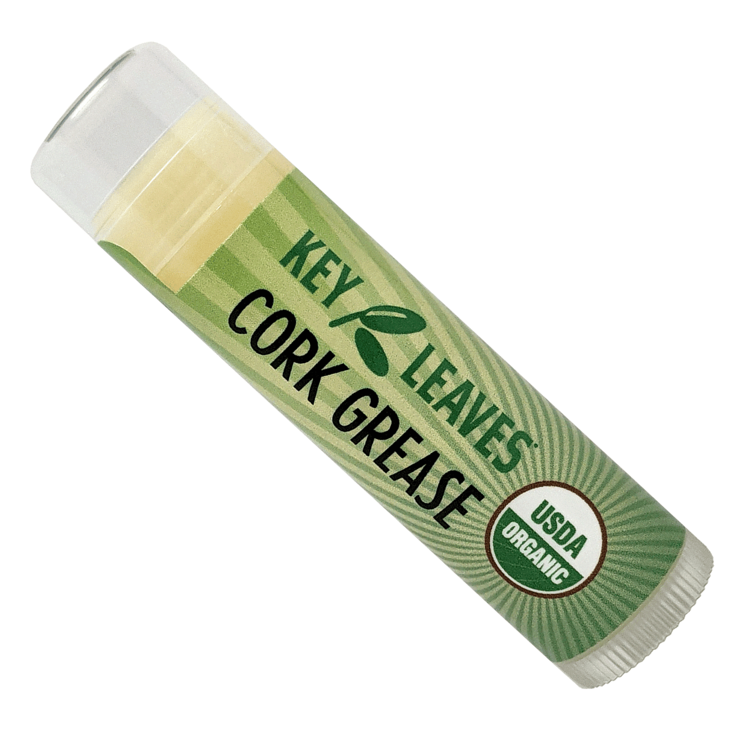 Key Leaves brand Cork Grease is USDA certified organic cork grease for saxophone, clarinet, oboe and more. This cork grease is made from natural ingredients including sunflower oil, beeswax, coconut oil and more.